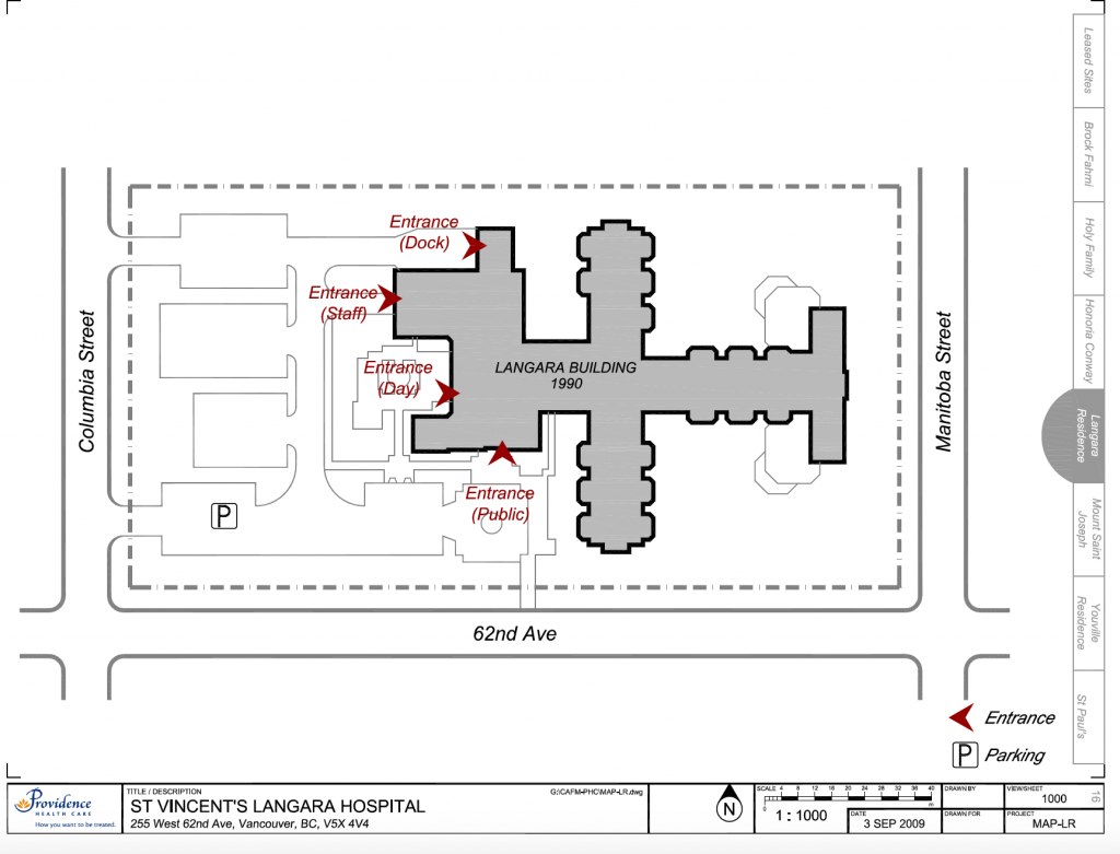 St Vincent Langara Hospital Location Fixer I Film
